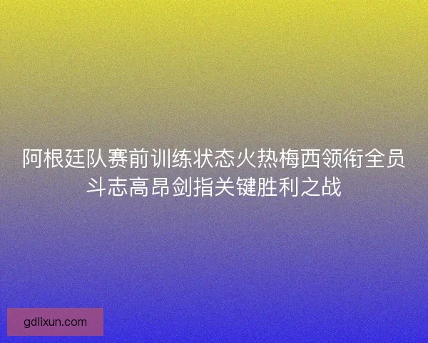 阿根廷队赛前训练状态火热梅西领衔全员斗志高昂剑指关键胜利之战 阿根廷队赛前训练状态火热梅西领衔全员斗志高昂剑指关键胜利之战