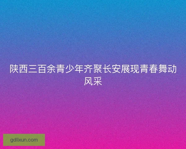 陕西三百余青少年齐聚长安展现青春舞动风采